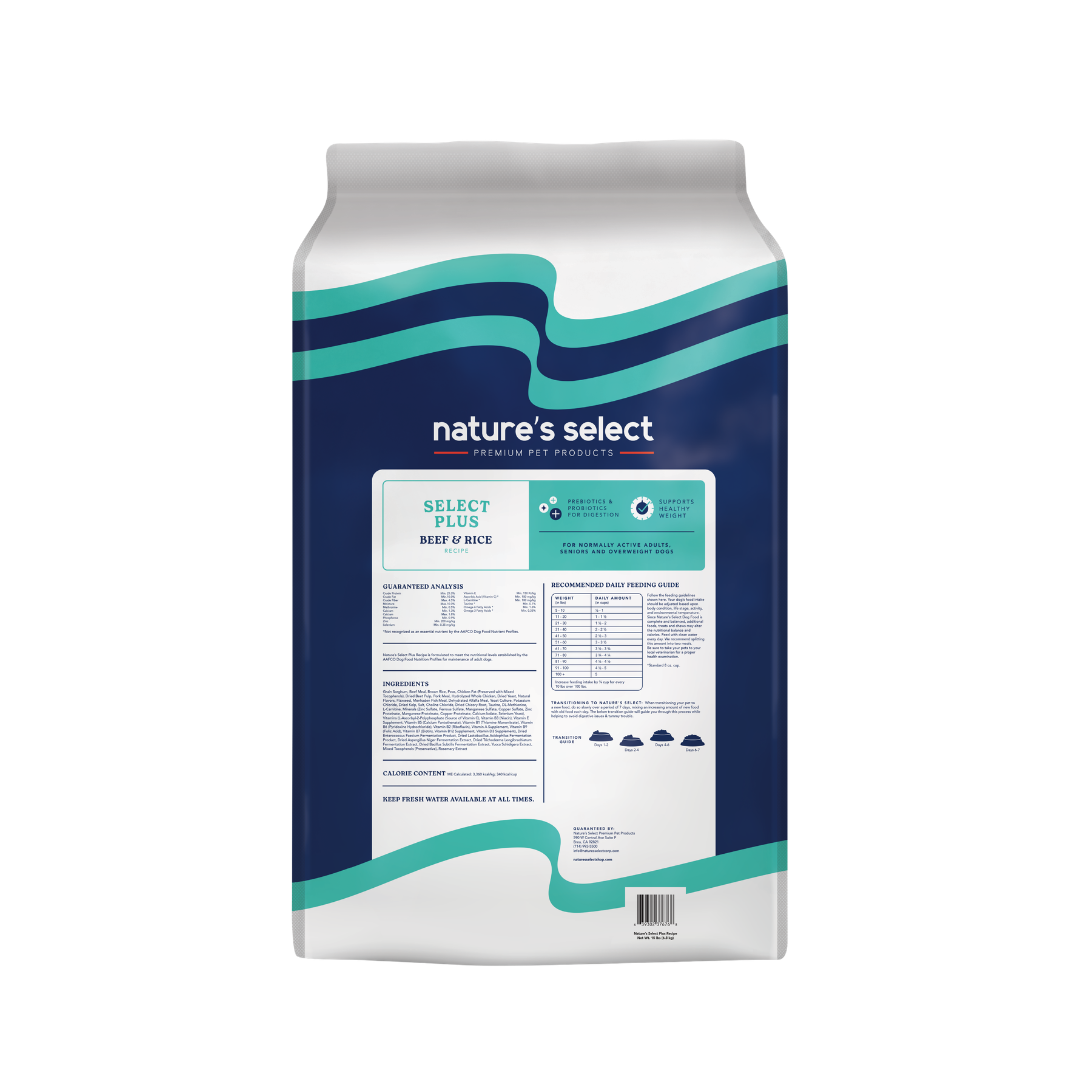 Nature's Select Plus - Beef & Rice Recipe, Dry Dog Food for Adults