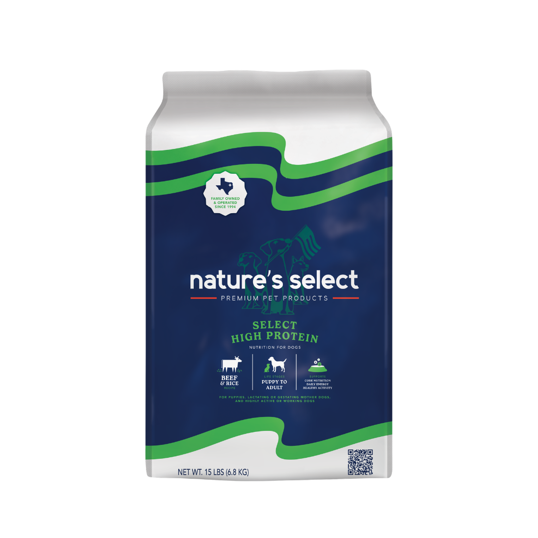 Nature's Select High Protein Beef & Rice Recipe, Dry Dog Food for All Life Stages