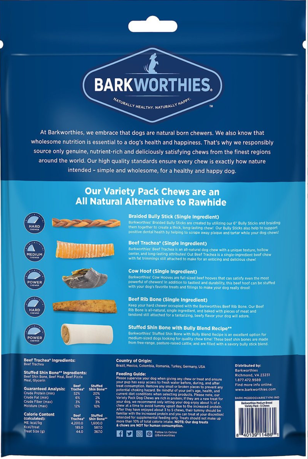 Barkworthies Variety Pack Dog Treats