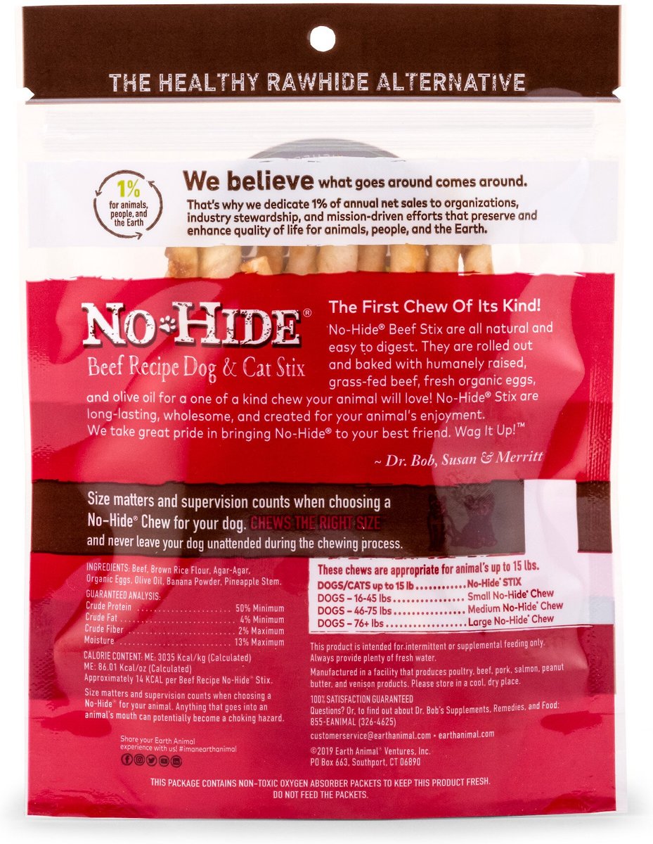 Earth Animal No-Hide - Beef Stix