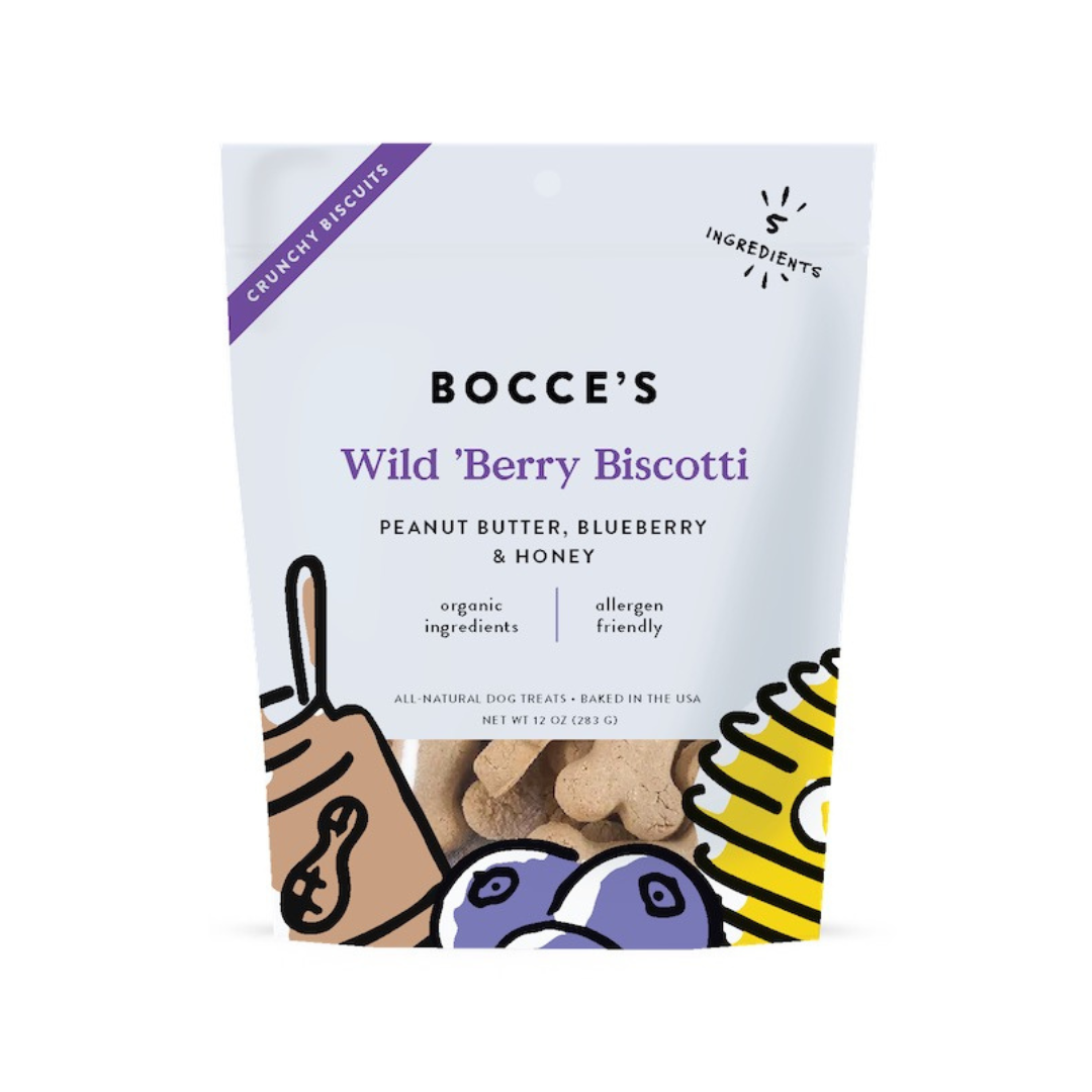 Wild 'Berry Biscotti - Peanut Butter, Blueberry & Honey Biscuits