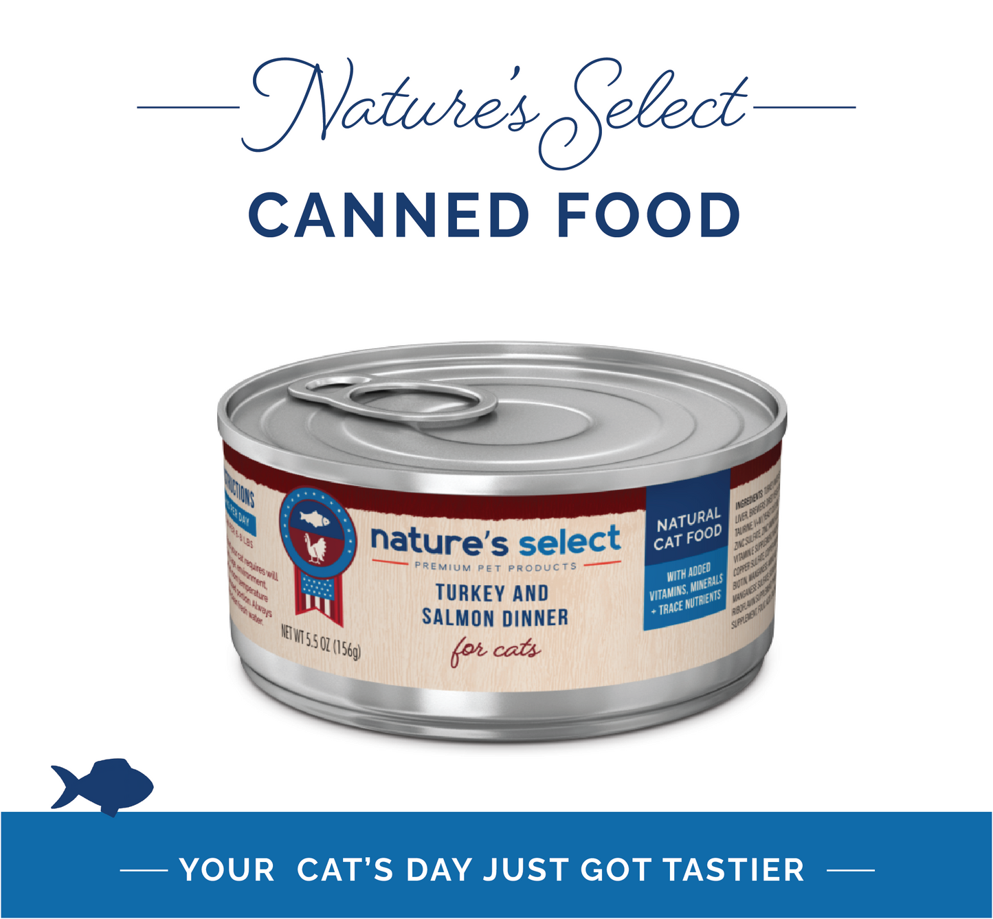 Nature's Select - Turkey & Salmon Dinner - Canned Food for Cats - Cat Food