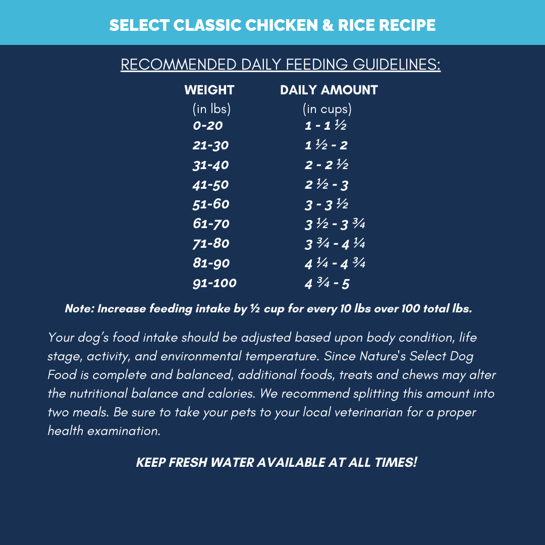Nature's Select Classic Chicken & Rice Recipe, Dry Dog Food for Adults