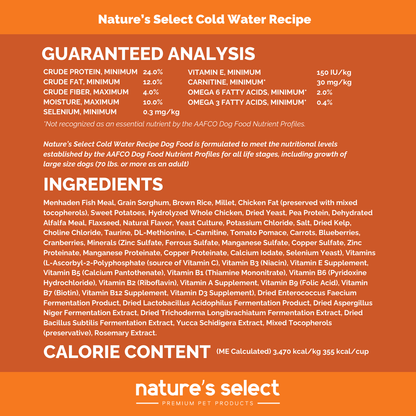 Nature's Select Cold Water Recipe - White Fish & Sweet Potato, Dry Dog Food for All Life Stages