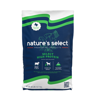 Nature's Select High Protein Beef & Rice Recipe, Dry Dog Food for All Life Stages