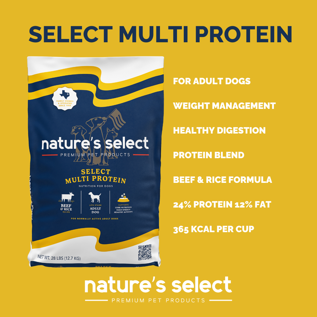 Nature's Select Multi Protein Beef & Rice Recipe, Dry Dog Food for Adults