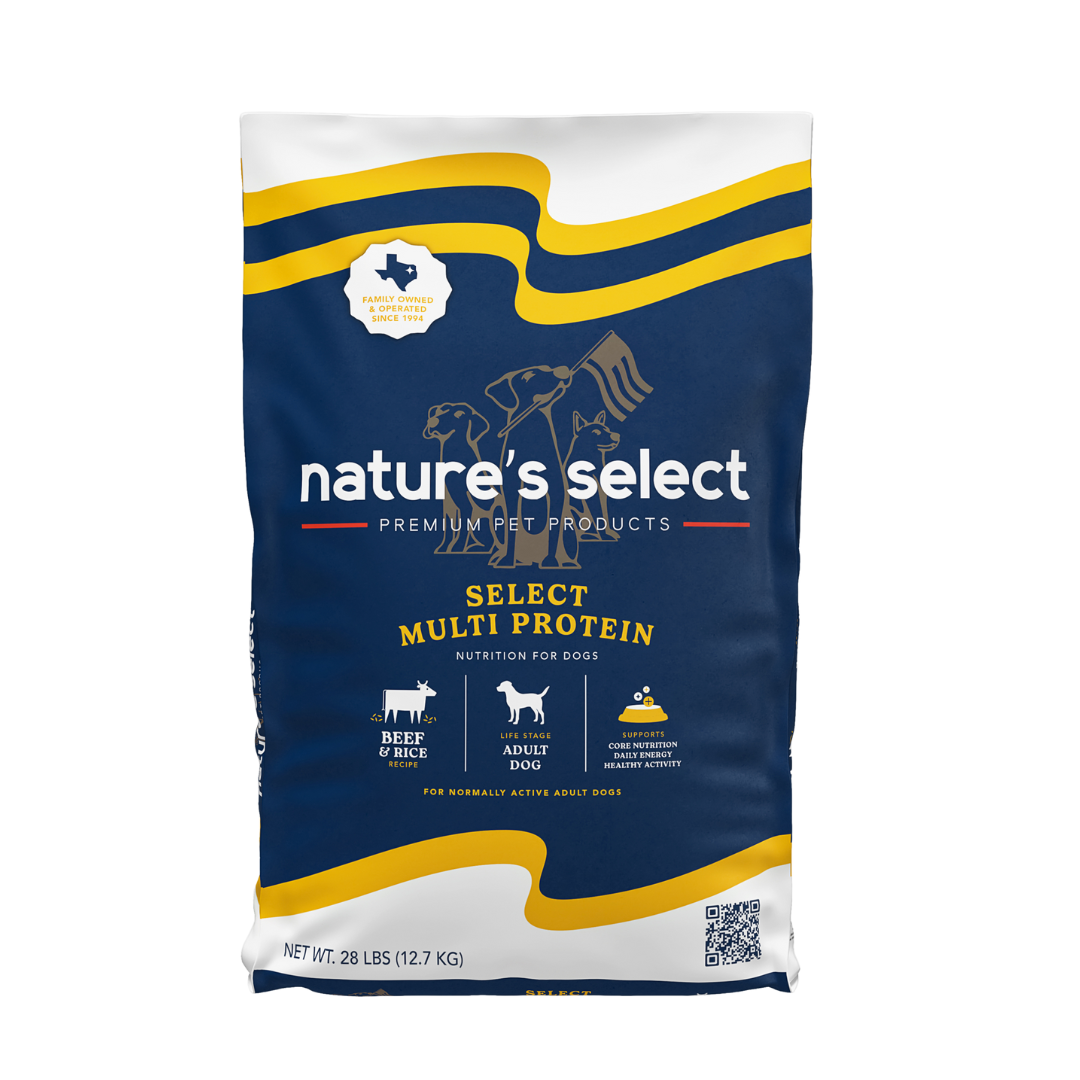 Nature's Select Multi Protein Beef & Rice Recipe, Dry Dog Food for Adults