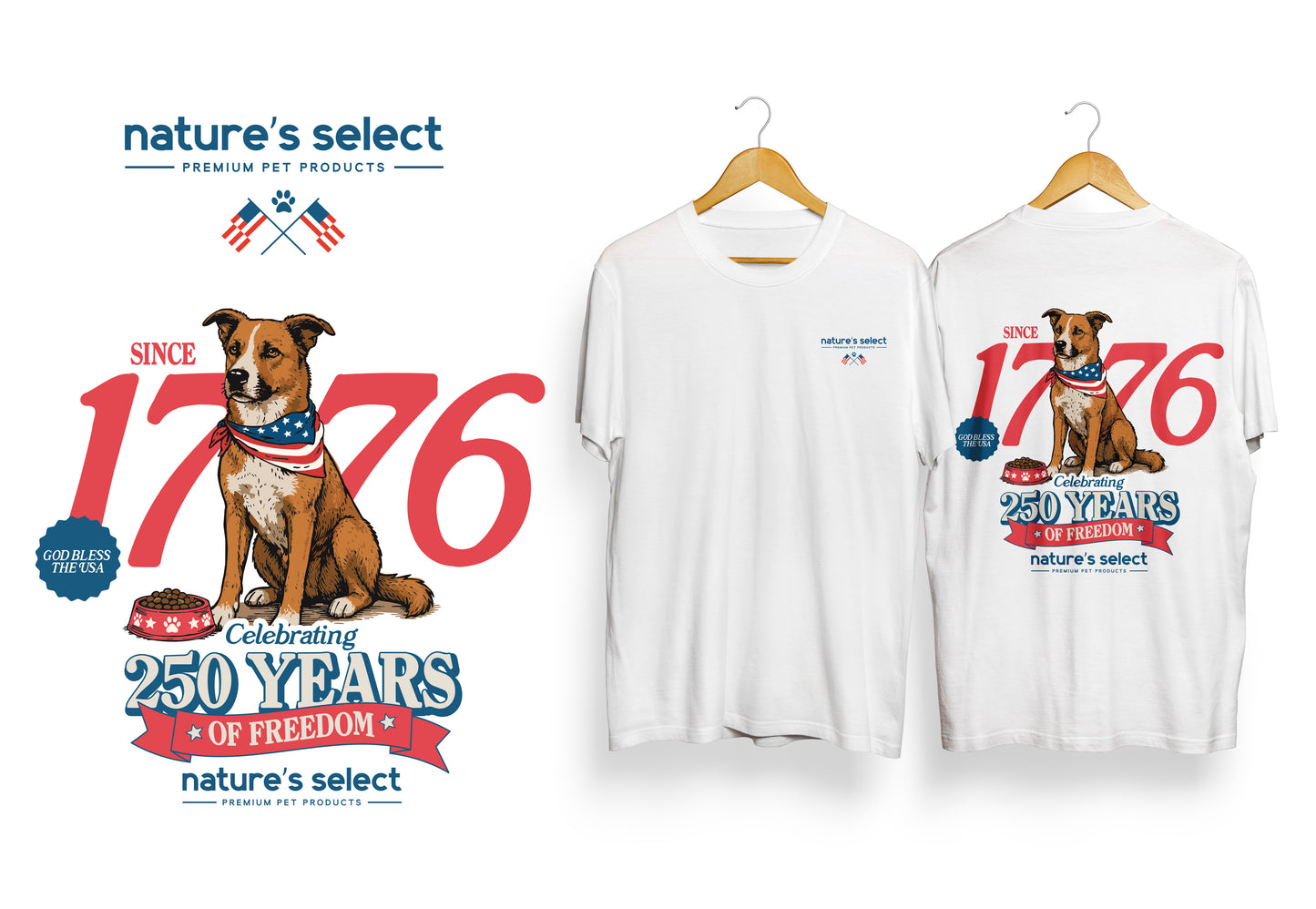 2026 America 250 Patriotic White Tee