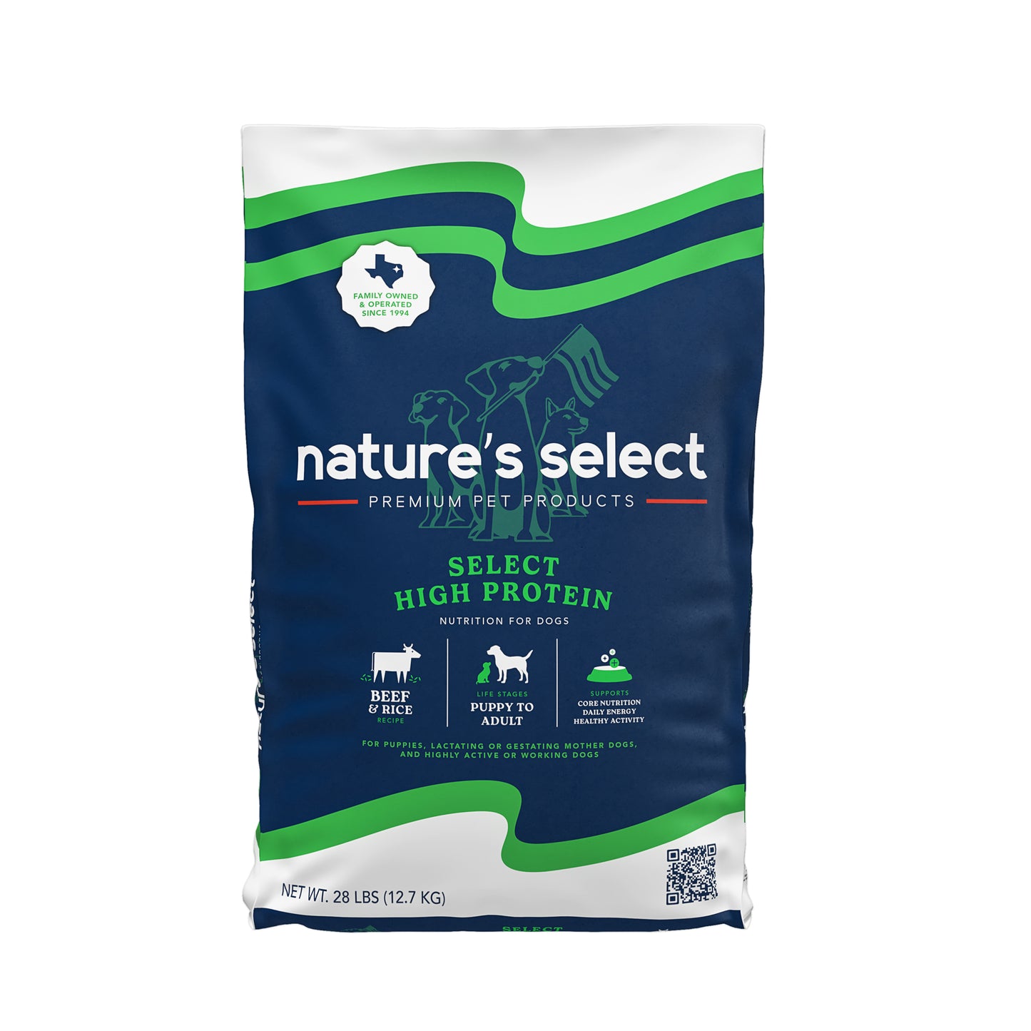 Nature's Select High Protein Recipe - Beef & Rice, Dry Dog Food for All Life Stages