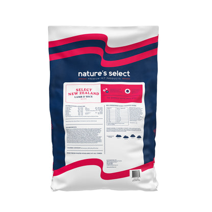 Nature's Select New Zealand Lamb & Rice Recipe - Dry Dog Food for Adults