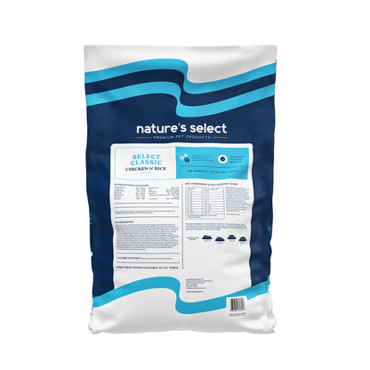 Nature's Select Classic Chicken & Rice Recipe, Dry Dog Food for Adults