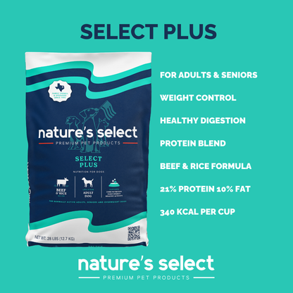 Nature's Select Plus - Beef & Rice Recipe, Dry Dog Food for Adults