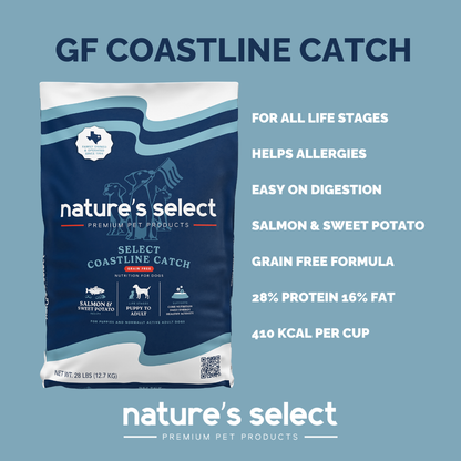 Nature's Select Coastline Catch Recipe - Grain Free Fish, Dry Dog Food for Adults