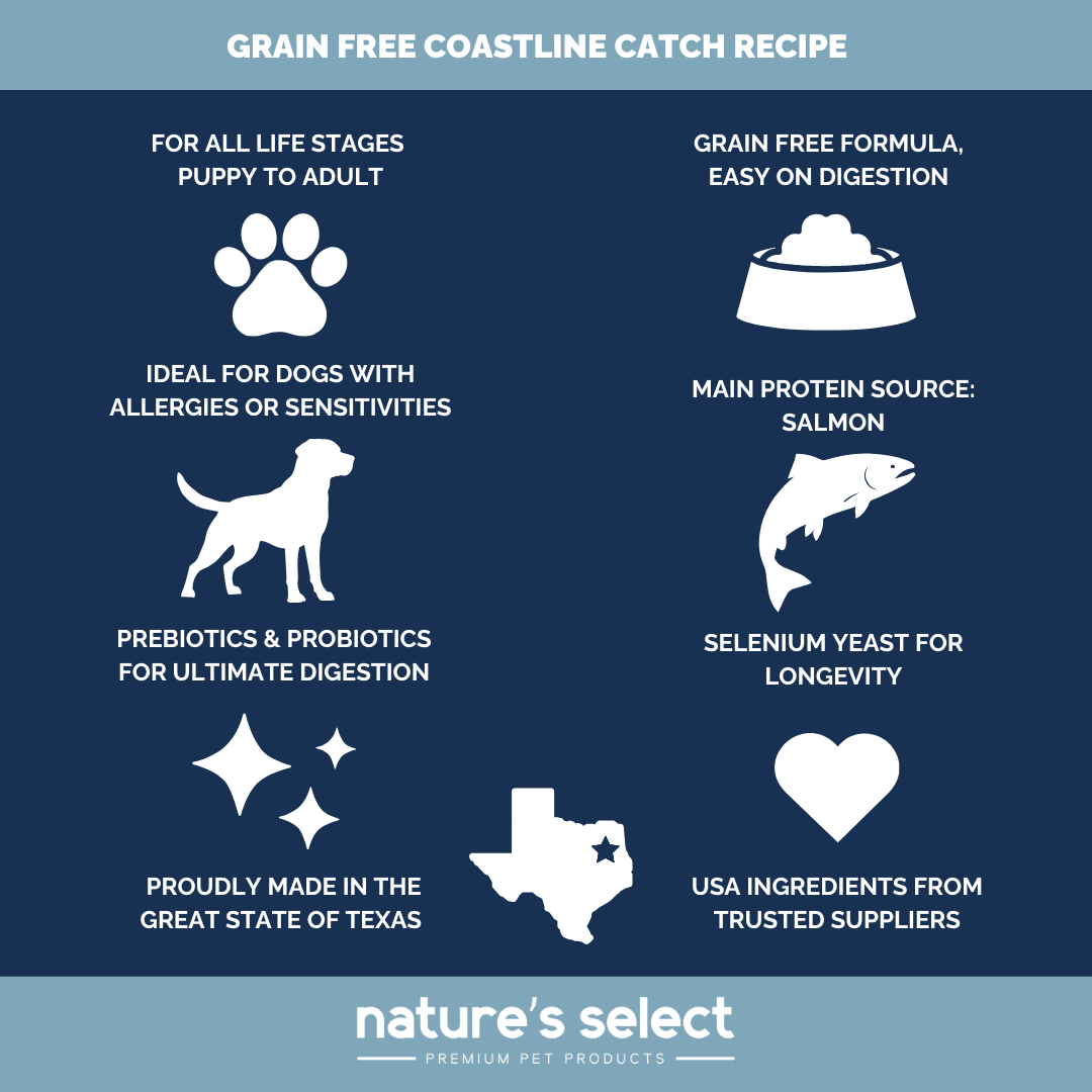 Nature's Select Coastline Catch Recipe - Grain Free Fish, Dry Dog Food for Adults