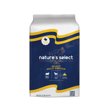 Nature's Select Multi Protein Beef & Rice Recipe, Dry Dog Food for Adults