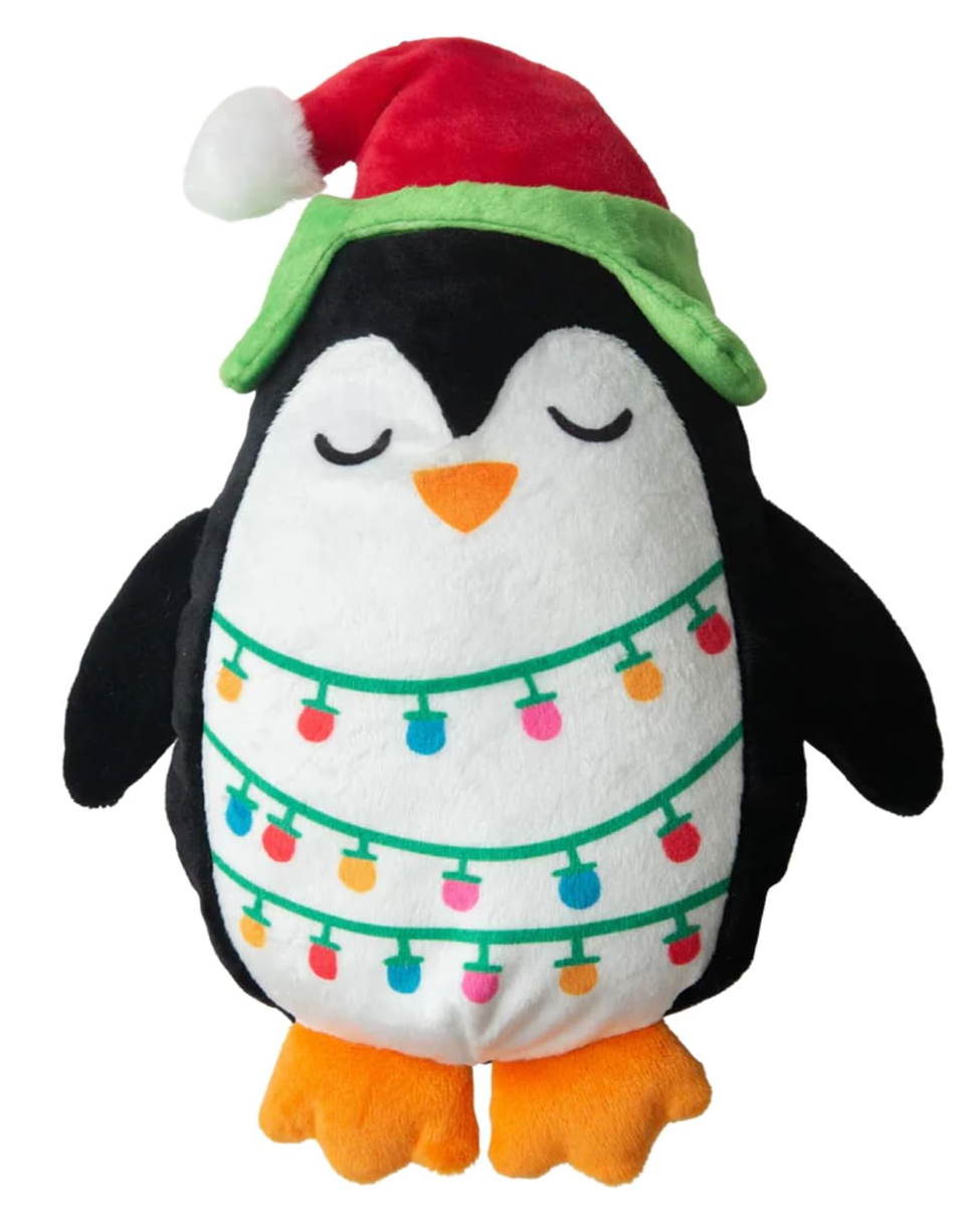Merry Penguin with Christmas Lights - Plush Toy