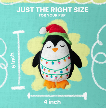 Merry Penguin with Christmas Lights - Plush Toy