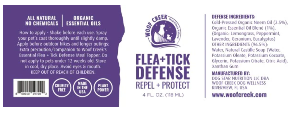All-Natural Flea + Tick Defense Spray for Dogs + Cats