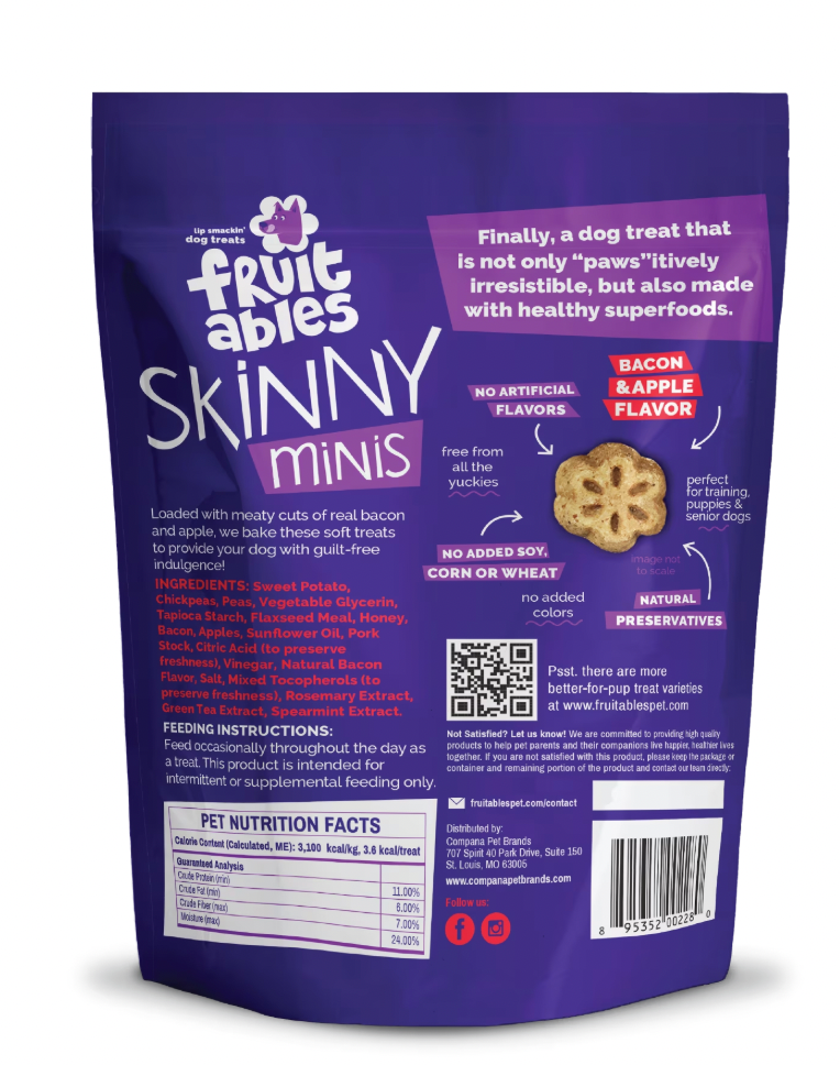 Fruitables -  Apple Bacon Chewy Dog Treats