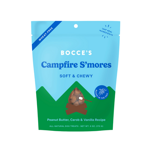 Campfire S'mores Soft & Chewy Dog Treats - Peanut Butter, Carob, & Vanilla