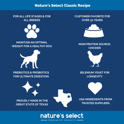 Nature's Select Classic Recipe - Chicken & Rice, Dry Dog Food for All Life Stages