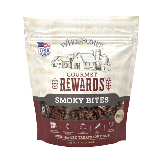 Wholesomes Gourmet Rewards Smoky Bites - Bacon Dog Biscuits 3 lbs