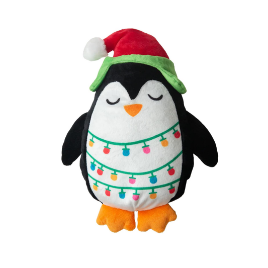 Merry Penguin with Christmas Lights - Plush Toy