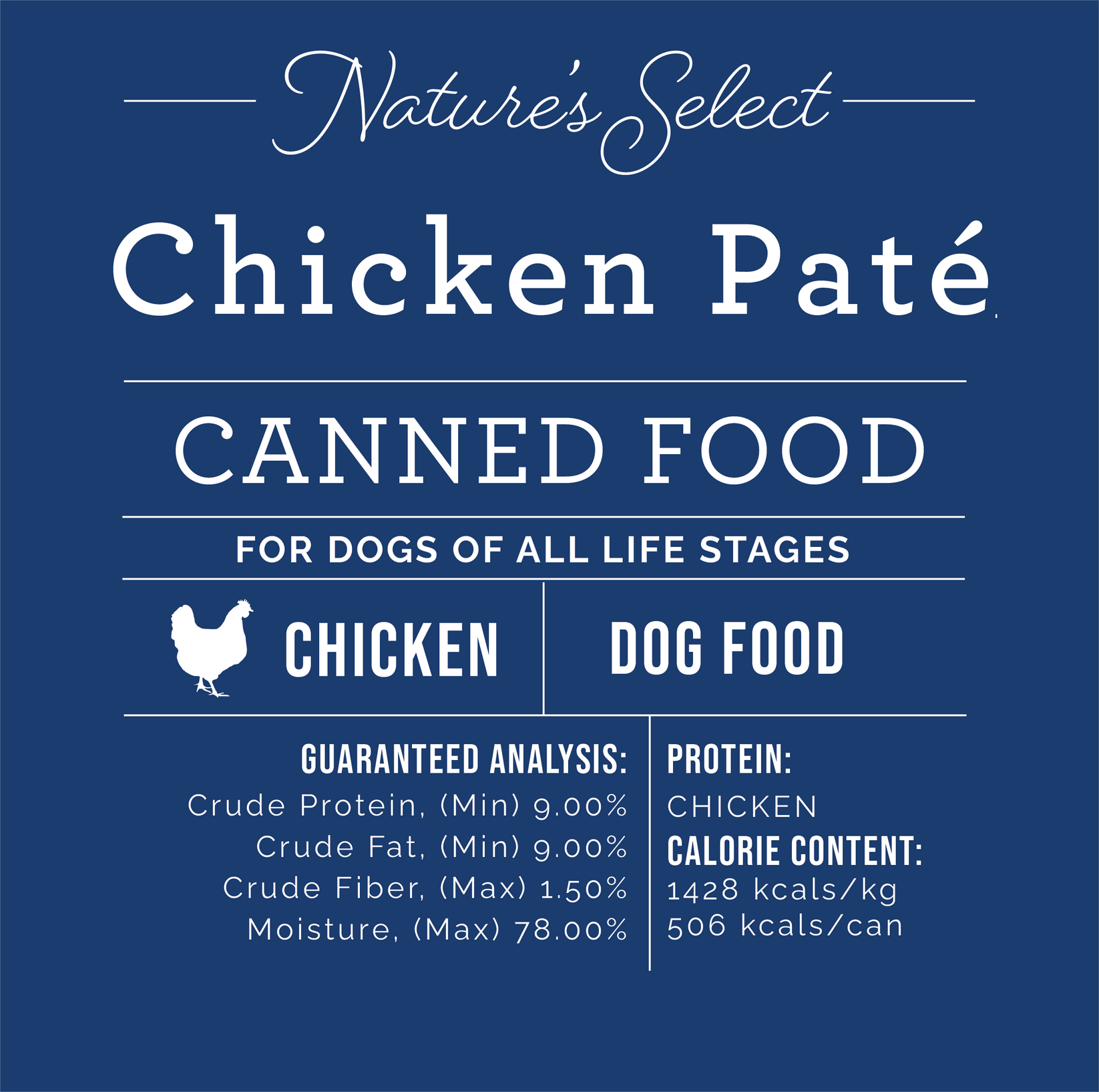 Nature's Select Chicken Formula Paté Canned Food For Dogs Nature's Select Pet Food